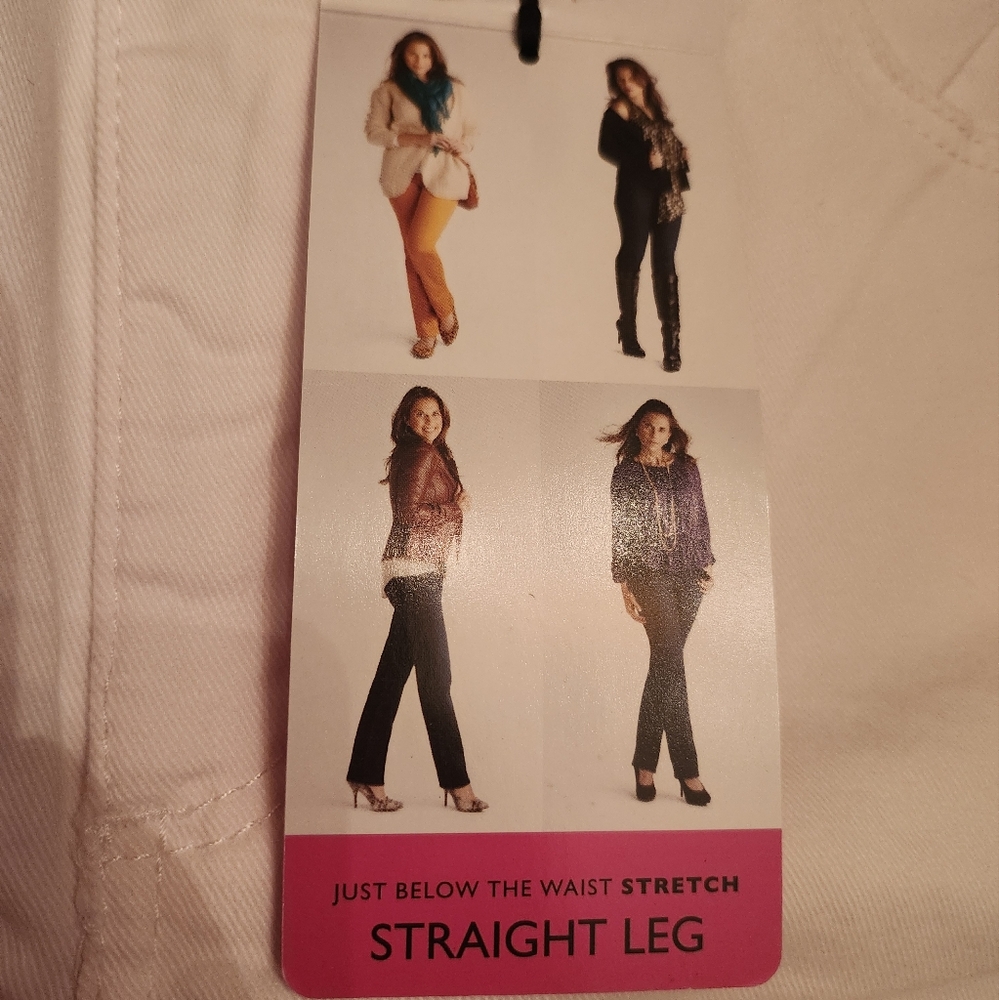 Lee White Straight Leg Jeans Minimalist Design - Picture 7 of 12